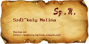 Székely Melina névjegykártya
